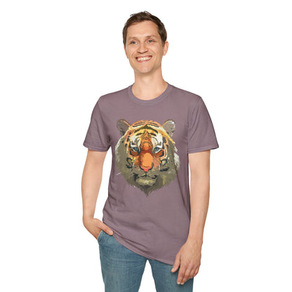 Unisex Tiger Shirt Gildan Softstyle 64000 Cotton Tee For Everyday Comfort