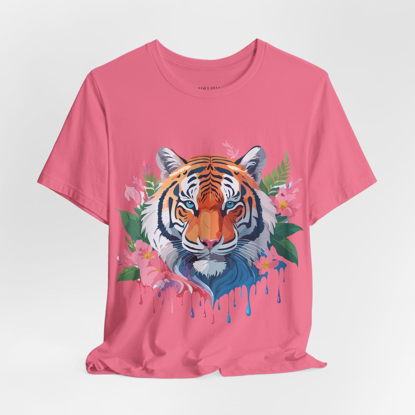 Natural Cotton Tee Shirt with Tiger