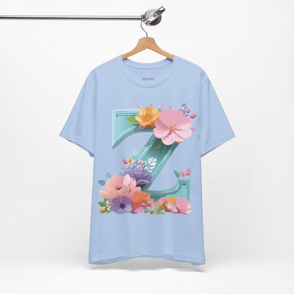 Natural Cotton Tee Shirt - Letters Collection - Z Printify