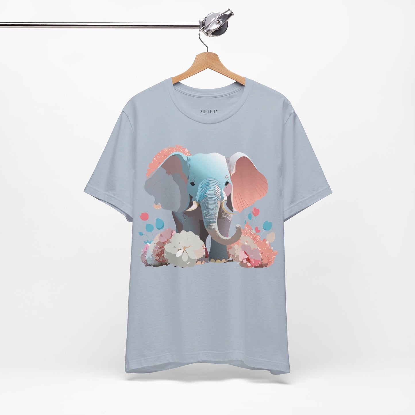 T-Shirt aus natürlicher Baumwolle mit Elefant