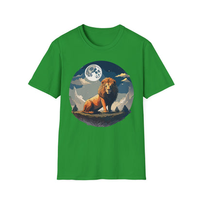 Lion Shirt Unisex Animal Tee Softstyle 64000 100 Percent Ring-Spun Cotton
