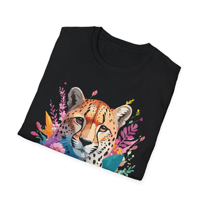 Unisex Cheetah Print Tee Softstyle Gildan 64000 Lightweight Apparel