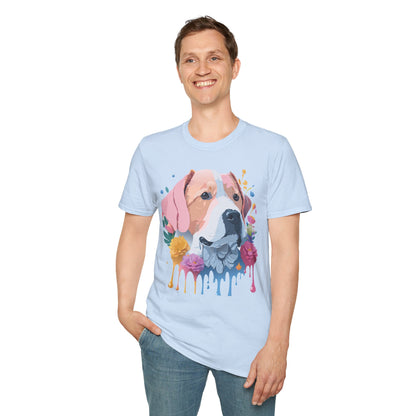Dog Shirt Unisex Softstyle Cotton Tee 64000 Graphic Animal Print