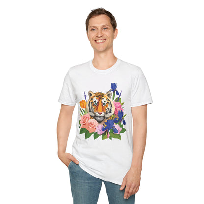 Tiger Shirt Unisex Animal Tee Gildan Softstyle 64000 100 Percent Cotton