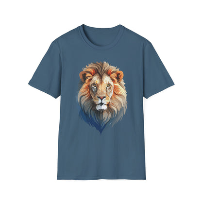 Gildan Softstyle Lion Print T Shirt Floral Tee For Unisex Everyday Comfort