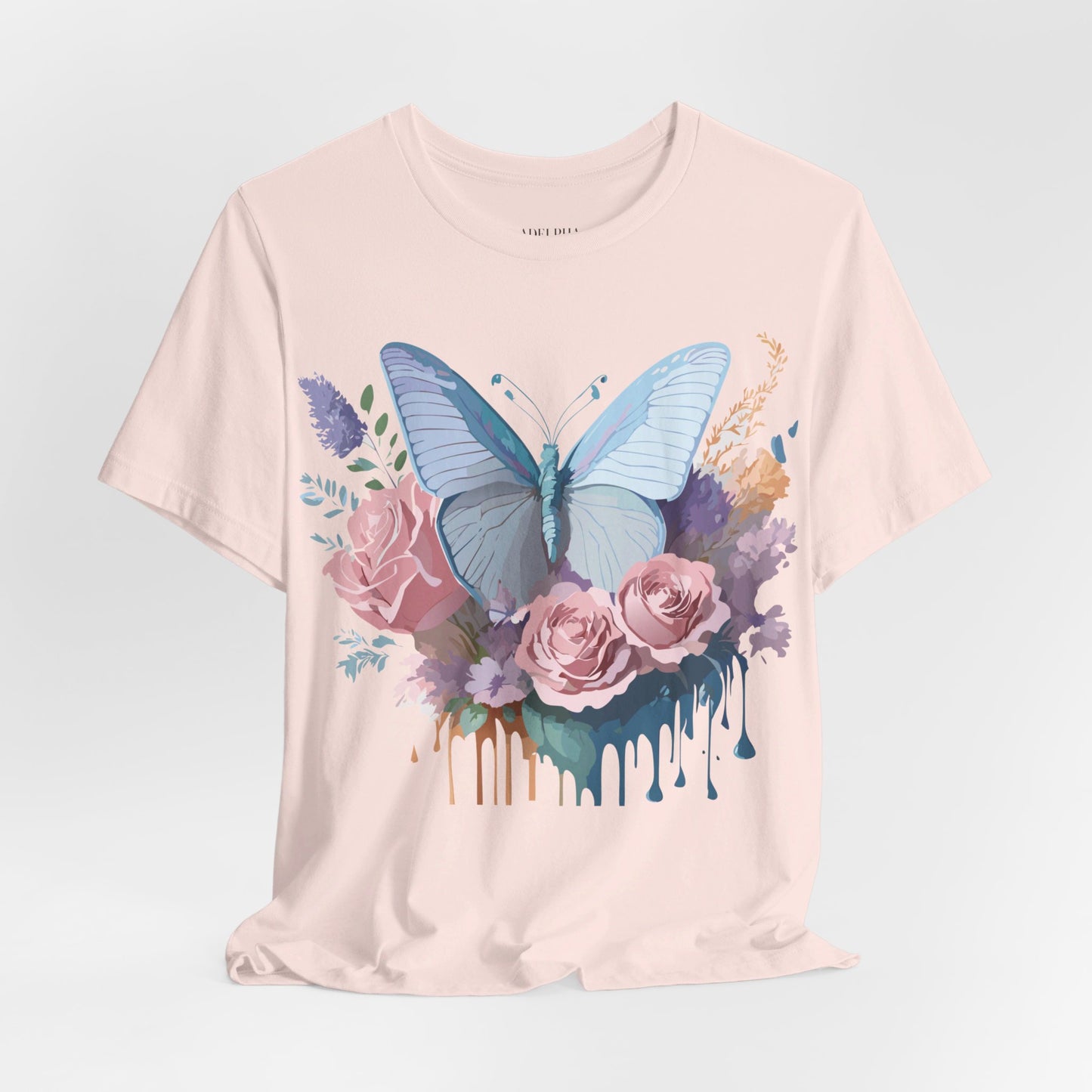 T-shirt en coton naturel avec papillon