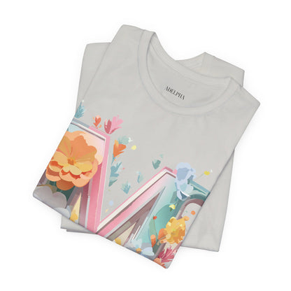 Natural Cotton Tee Shirt - Letters Collection - M Printify
