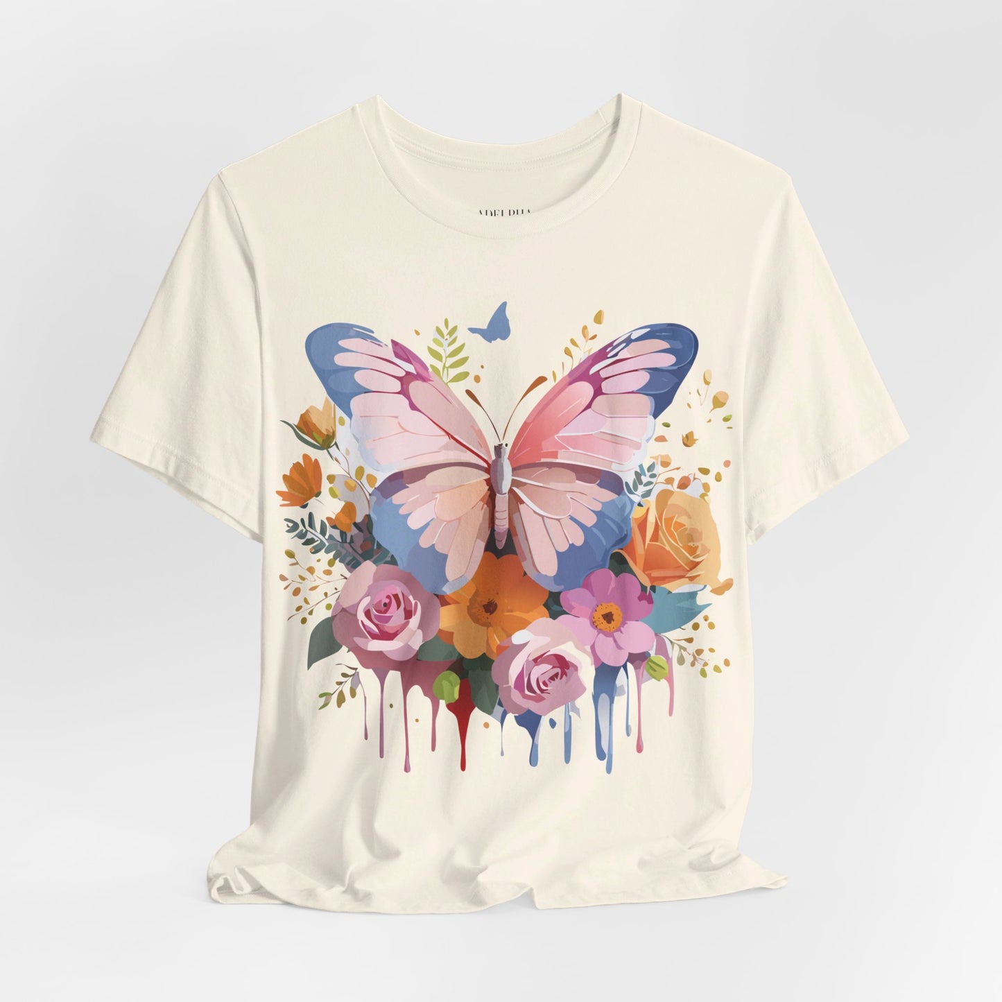 T-shirt en coton naturel avec papillon