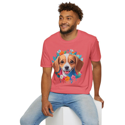 Unisex Dog Shirt Animal Tee Gildan Softstyle 64000 Cotton Tee