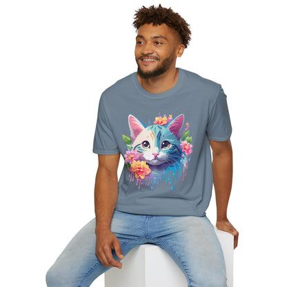 Cat Shirt Unisex Cat Lover Tee Premium Gildan Softstyle 64000 Lightweight