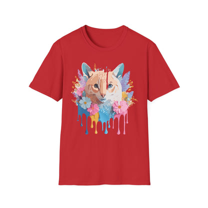 Unisex Cat Shirt Softstyle Tee 100 Percent Ring Spun Cotton Gildan 64000