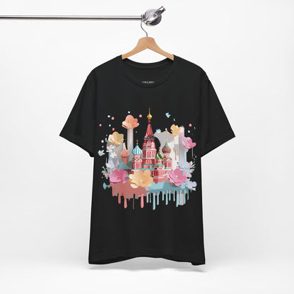 Natural Cotton Tee Shirt - Beautiful Places Collection - Moscow Printify