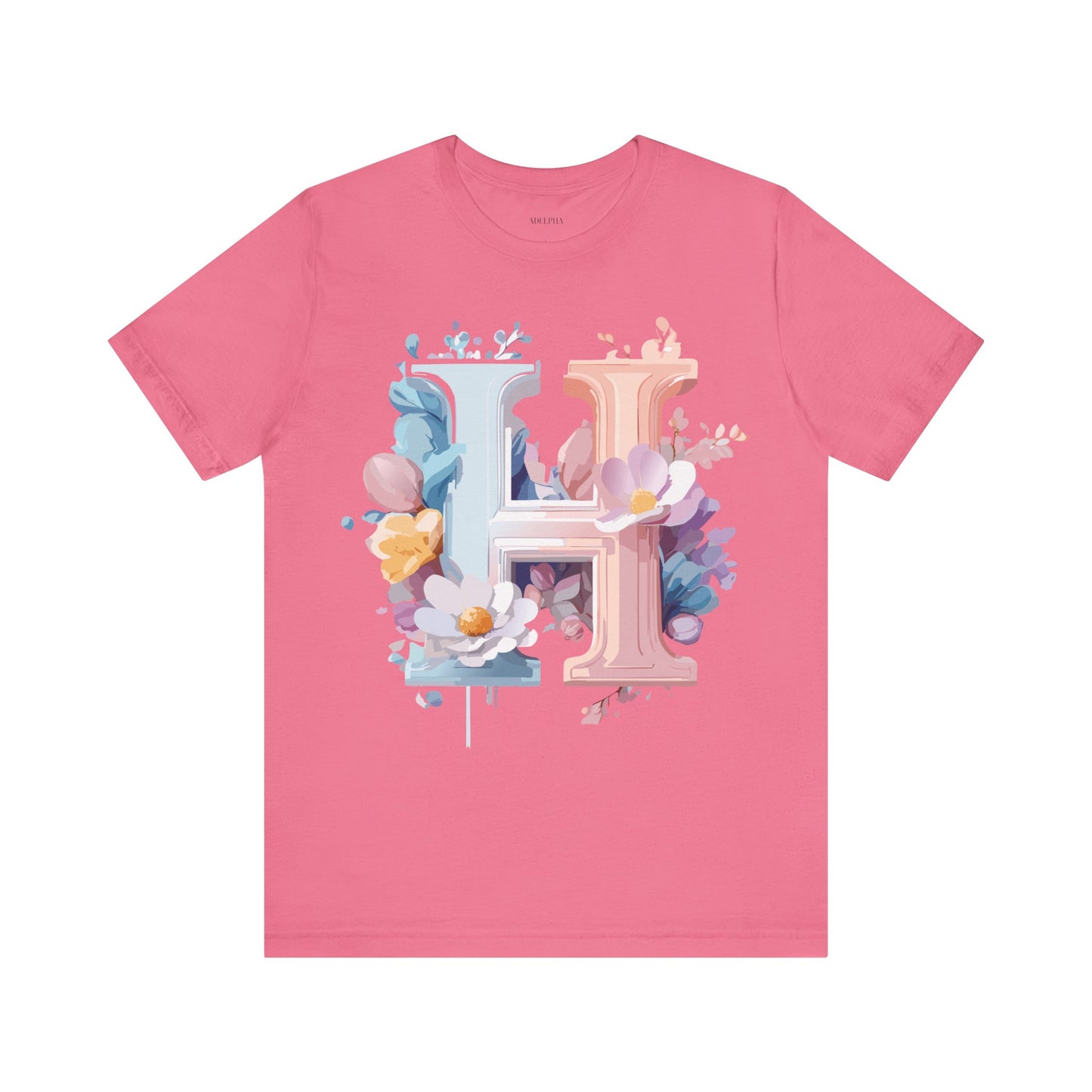 Natural Cotton Tee Shirt - Letters Collection - H