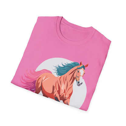 Unisex Horse Shirt Tee Gildan Softstyle 64000 Premium Ringspun Cotton