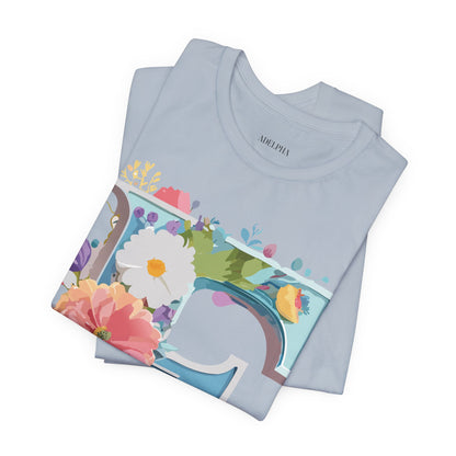 Natural Cotton Tee Shirt - Letters Collection - F Printify