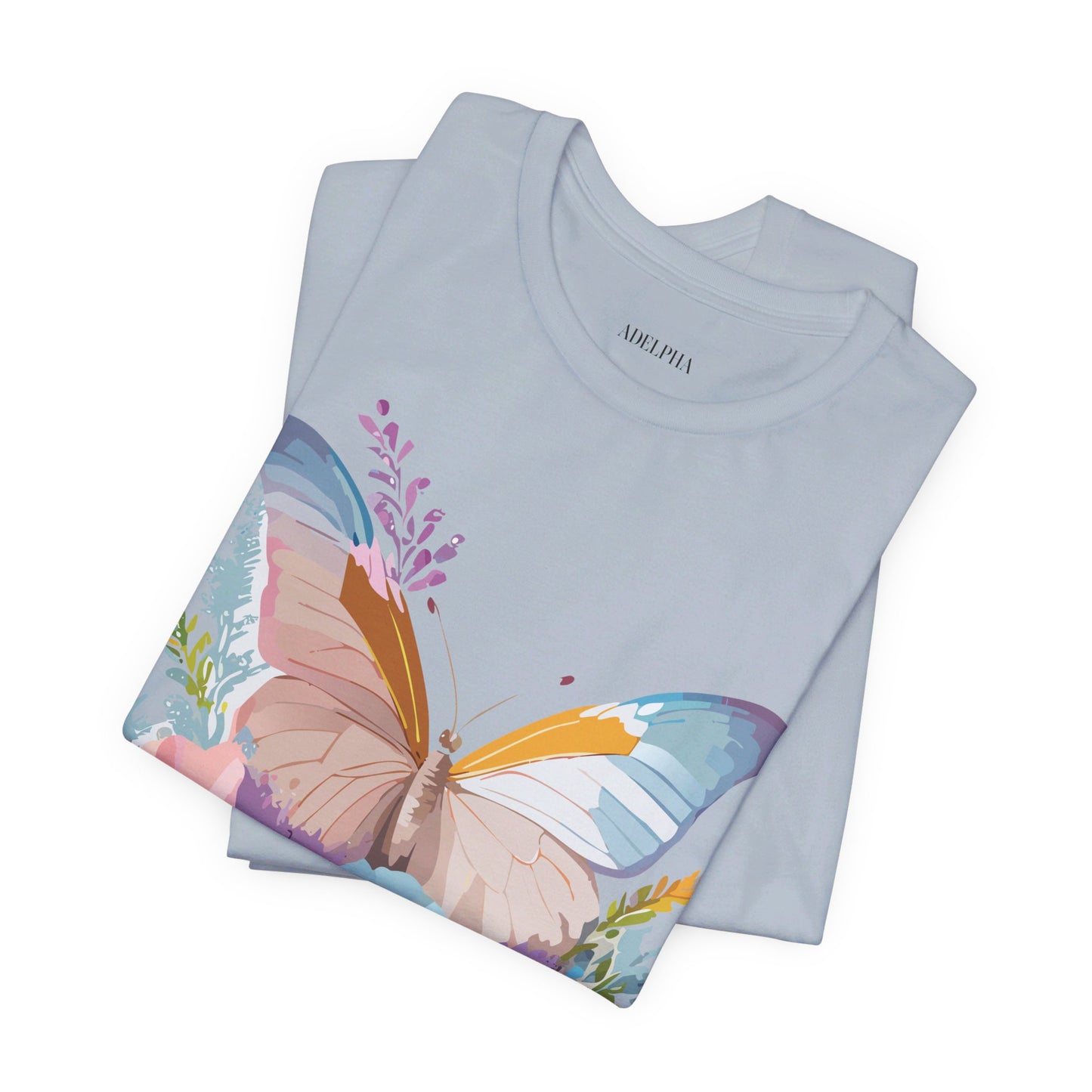 T-shirt en coton naturel avec papillon