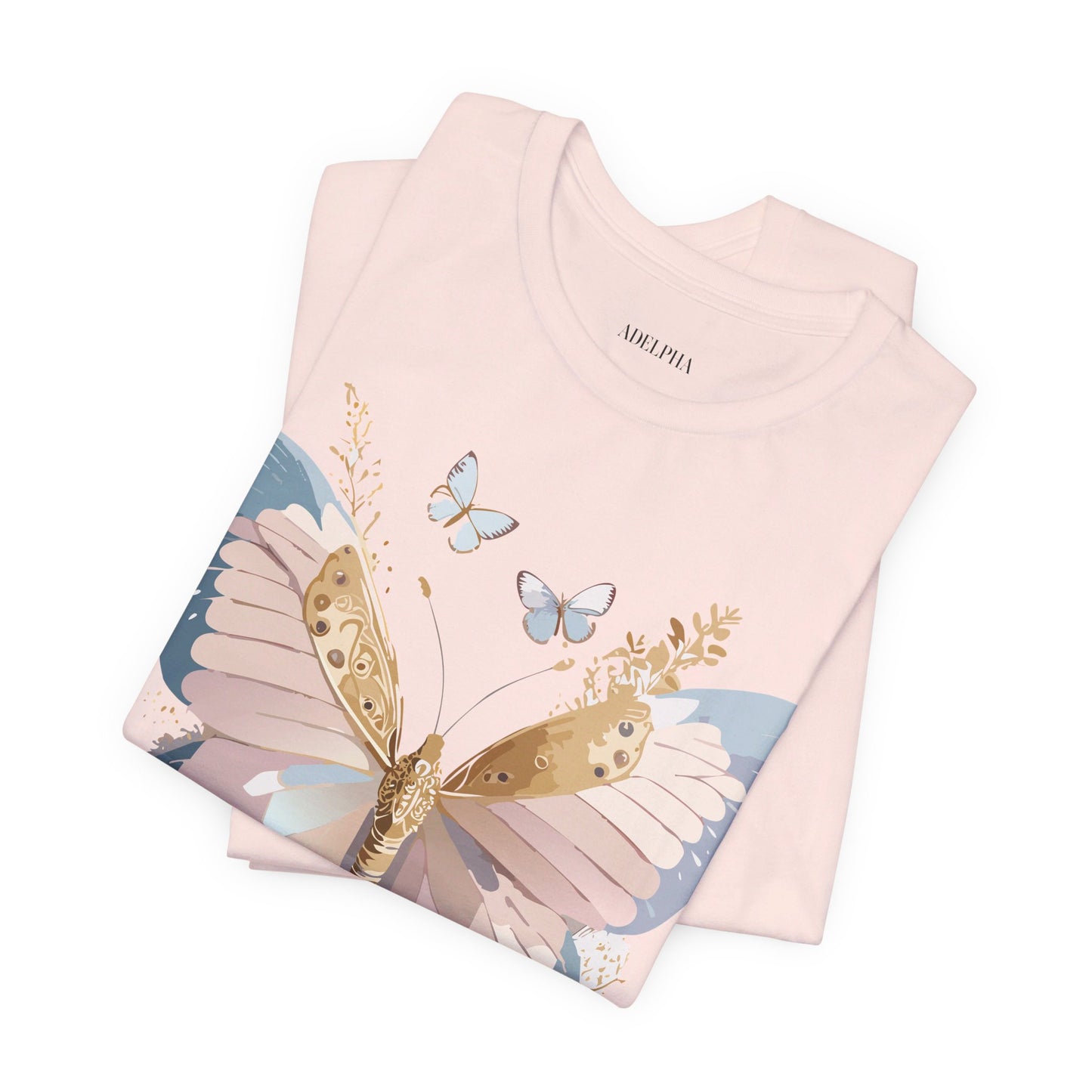 T-shirt en coton naturel avec papillon