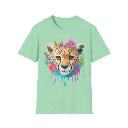 Cheetah Print Unisex Softstyle T Shirt Gildan 64000 Tee For Everyday Comfort