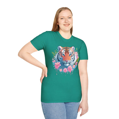 Unisex Tiger Shirt Gildan Softstyle 64000 Cotton Tee Everyday Comfort