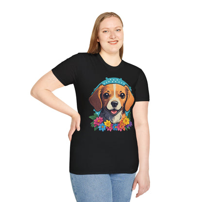 Dog Shirt Unisex Animal Tee Softstyle Cotton Ring Spun Comfort
