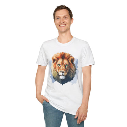 Lion Shirt Unisex Animal Tee Softstyle Gildan 64000 100 Percent Ring Spun Cotton