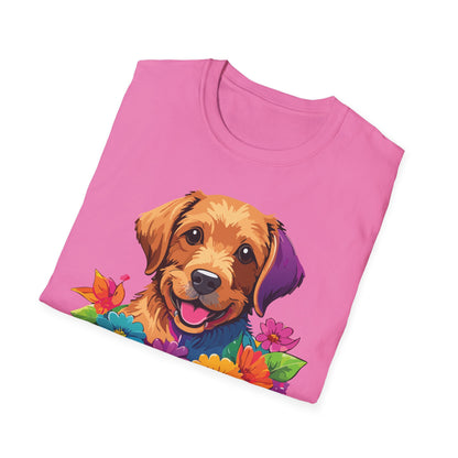 Unisex Dog Shirt With Animals Tee Softstyle Gildan 64000 Comfort Fit