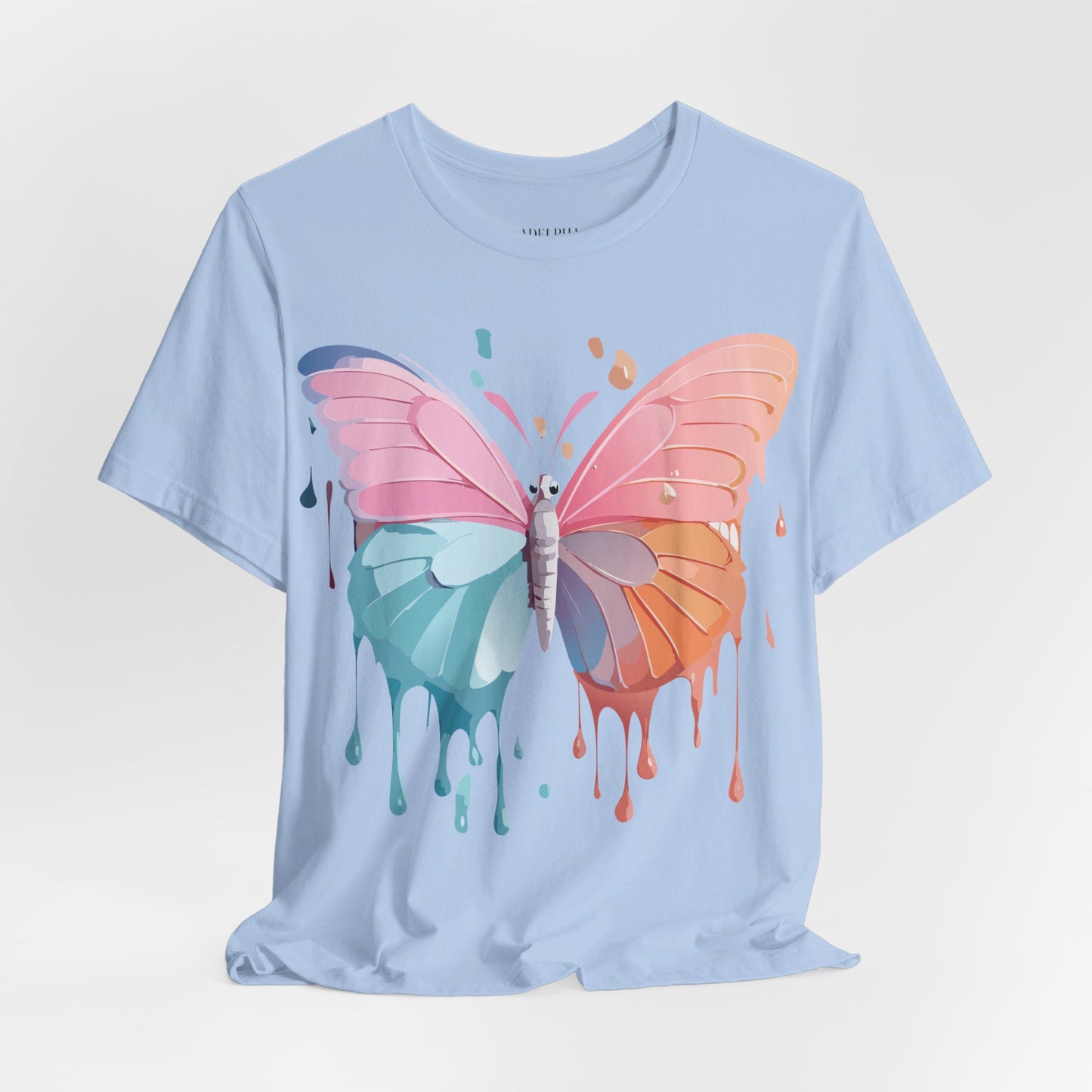 T-shirt en coton naturel avec papillon