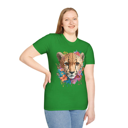 Cheetah Print Unisex Softstyle Tee Gildan 64000 Cotton Short Sleeve Shirt