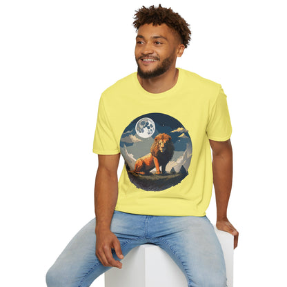 Lion Shirt Unisex Animal Tee Softstyle 64000 100 Percent Ring-Spun Cotton