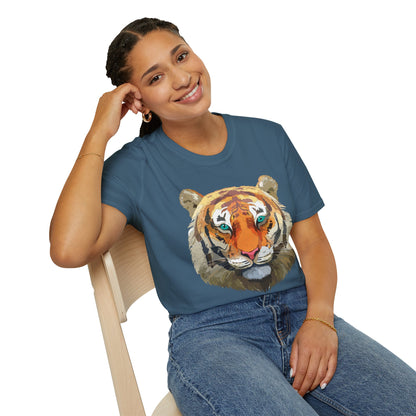 Tiger Shirt Unisex Animal Tee Gildan Softstyle 64000 Cotton Tee
