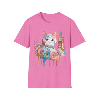 Cat Shirt Unisex Tee Softstyle 64000 Gildan Ring Spun Cotton