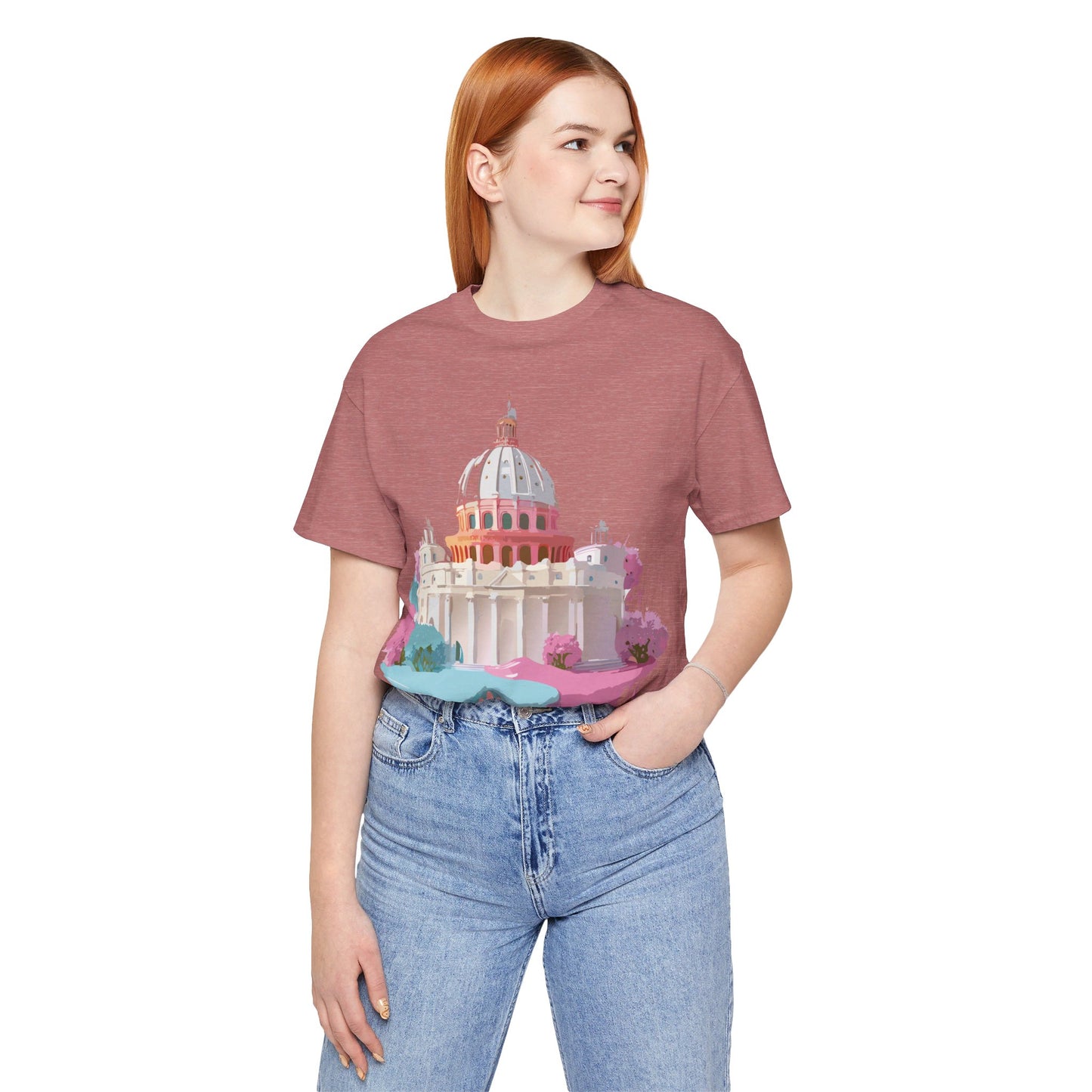 Natural Cotton Tee Shirt - Beautiful Places Collection - Rome