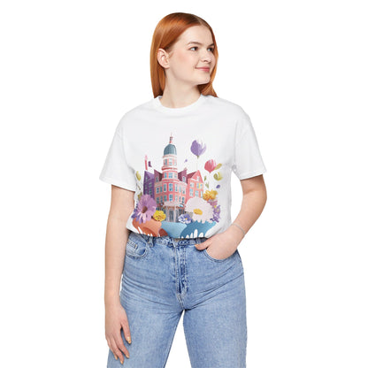 Natural Cotton Tee Shirt - Beautiful Places Collection - Amsterdam Printify