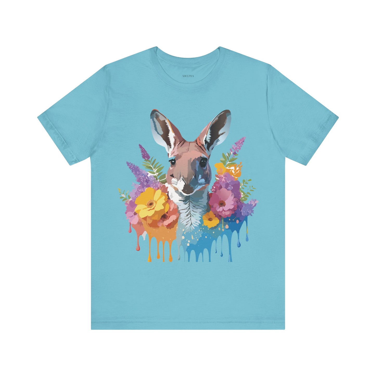 Natural Cotton Tee Shirt with Kangaroo