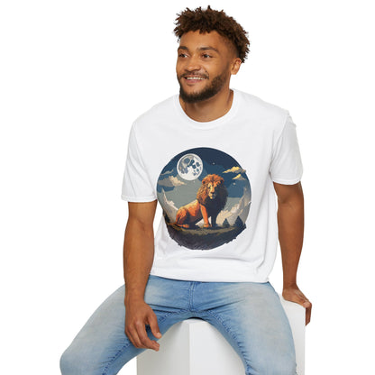 Lion Shirt Unisex Animal Tee Softstyle 64000 100 Percent Ring-Spun Cotton