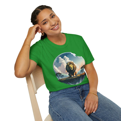 Lion Shirt Unisex Animal Tee Gildan Softstyle 64000 One Hundred Percent Cotton