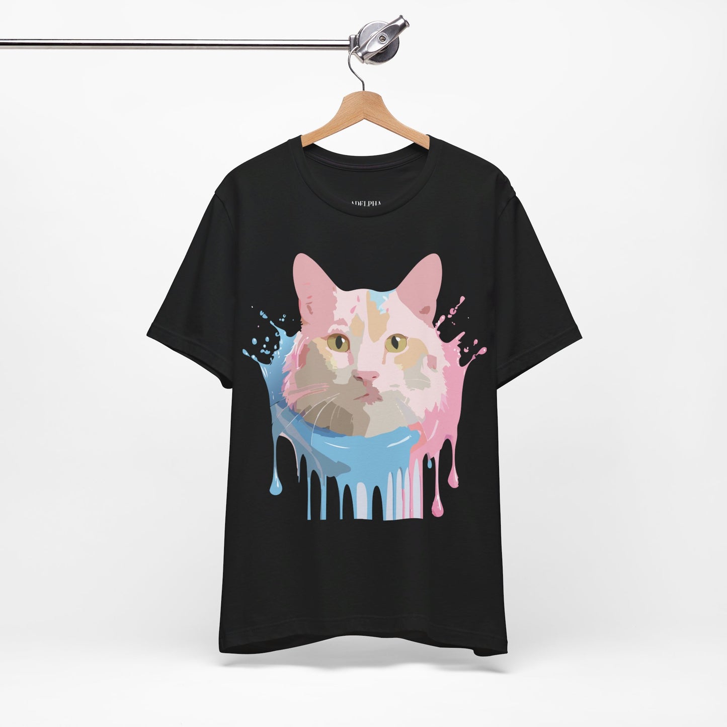 T-shirt en coton naturel avec chat