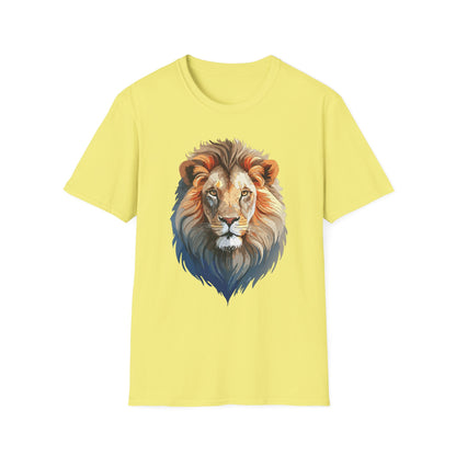 Gildan Softstyle Lion Print T Shirt Floral Tee For Unisex Everyday Comfort