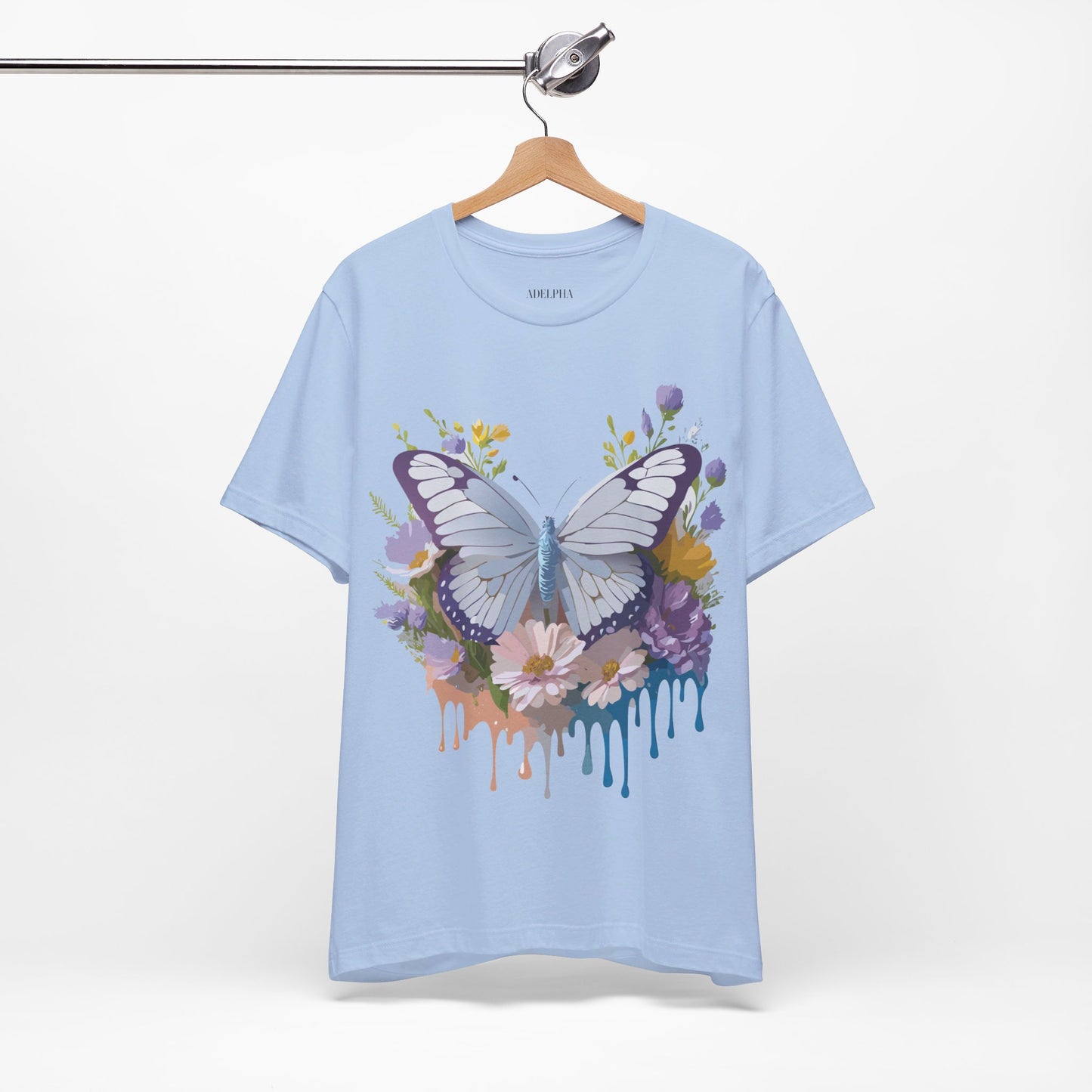 T-shirt en coton naturel avec papillon