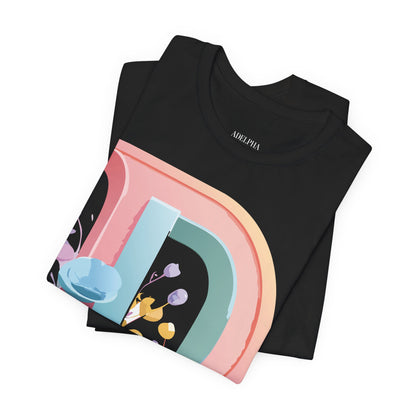 Natural Cotton Tee Shirt - Letters Collection - D Printify