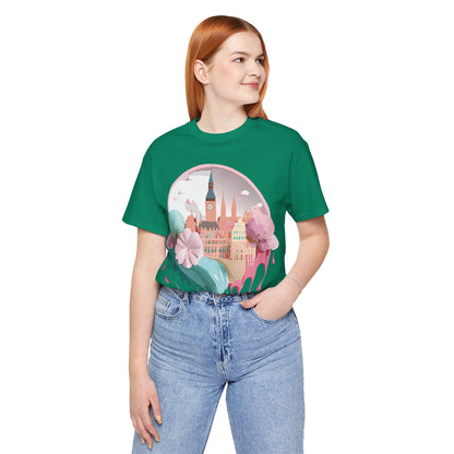 Natural Cotton Tee Shirt - Beautiful Places Collection - Prague Printify