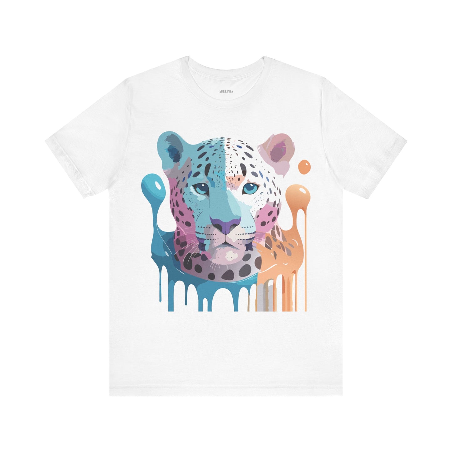 Natural Cotton Tee Shirt with Cheetah