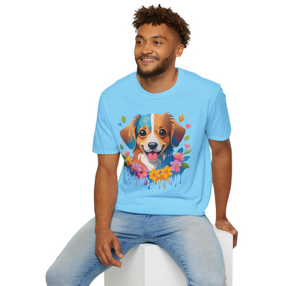 Dog Shirt Unisex Animal Tee 100 Percent Cotton Gildan Softstyle 64000