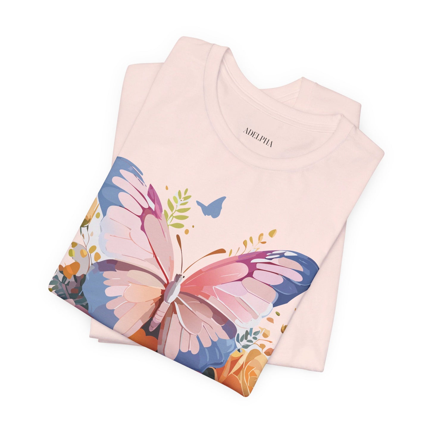 T-shirt en coton naturel avec papillon