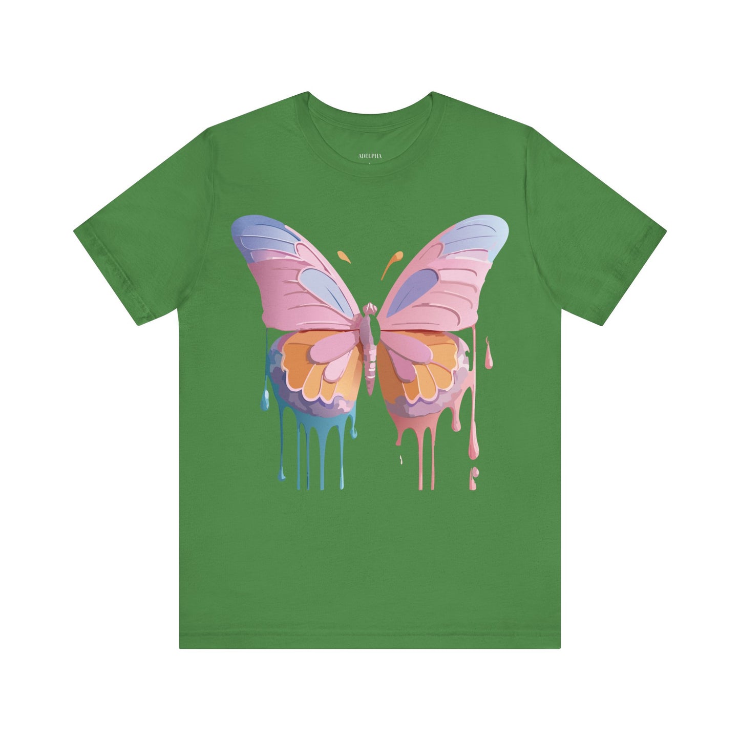 Natural Cotton Tee Shirt with Butterfly