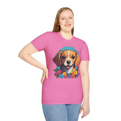 Dog Shirt Unisex Animal Tee Softstyle Cotton Ring Spun Comfort