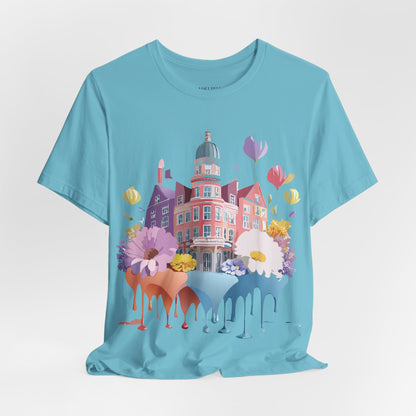 Natural Cotton Tee Shirt - Beautiful Places Collection - Amsterdam Printify