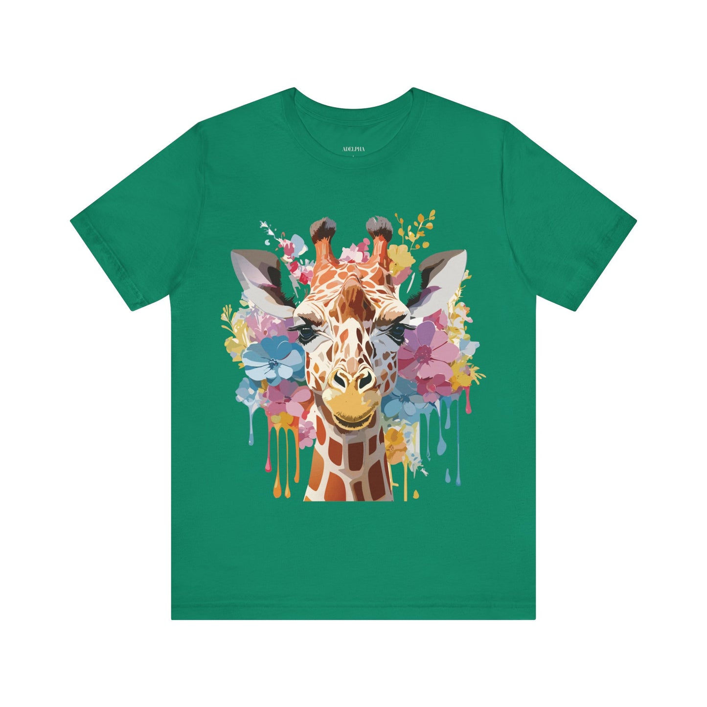 Natural Cotton Tee Shirt with Giraffe