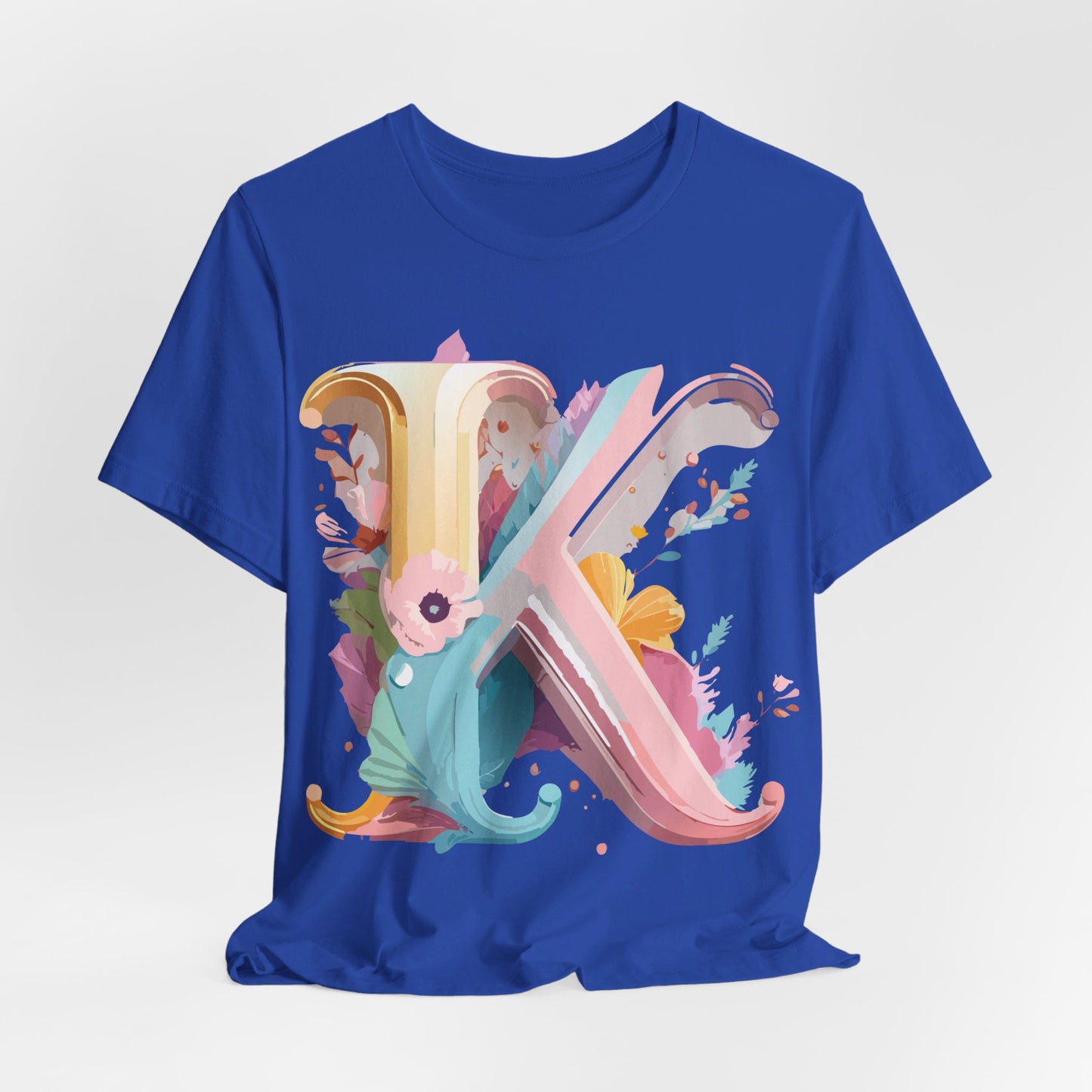 Natural Cotton Tee Shirt - Letters Collection - K