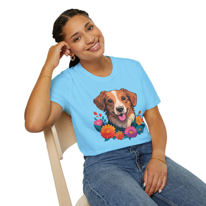 Dog Shirt Unisex Animal Tee Short Sleeve Gildan Softstyle 64000 Cotton Tee